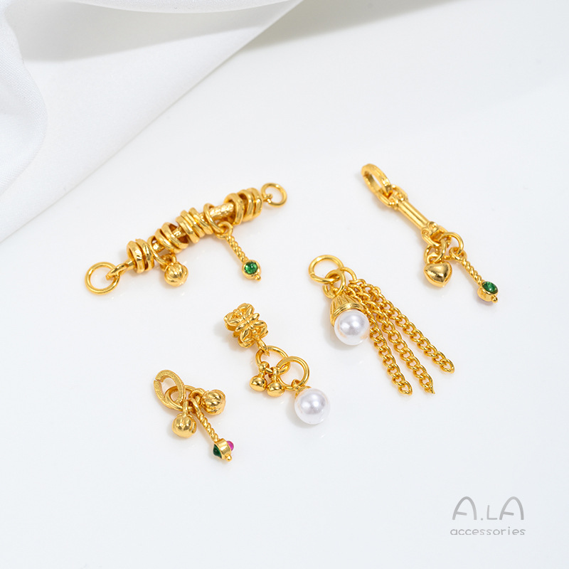 Jewelry Making Vietnam - Anello con perle di oro sabbioso