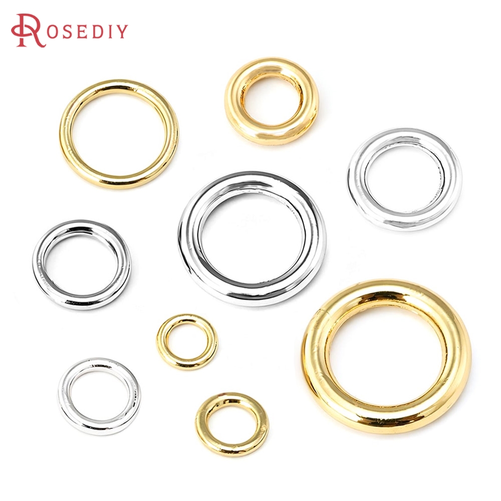 Jewelry Making Gold Wire - Anelli Chiusi Rotondi in Ottone Color