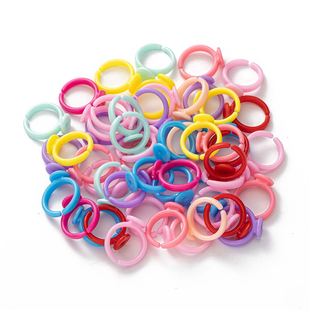 Jewelry Making For 5 Year Old - Base per anelli regolabili in plastica