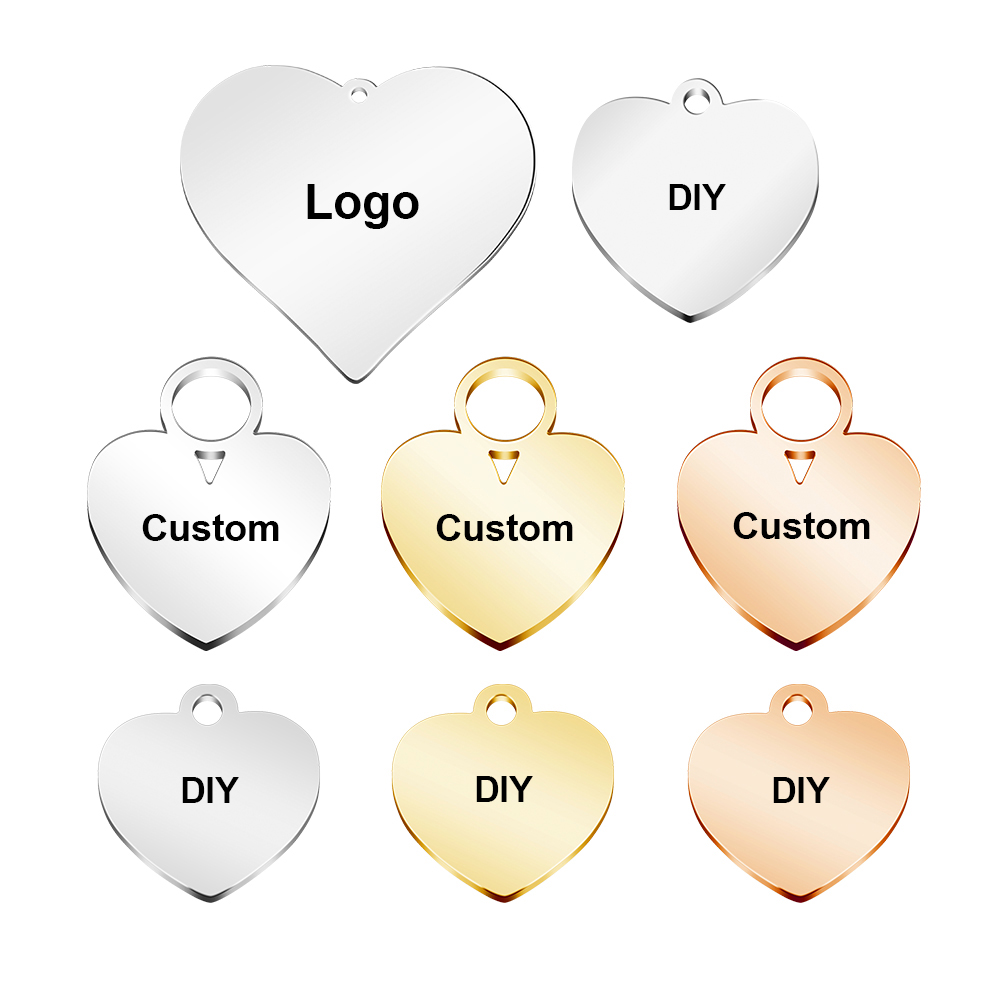 Making Custom Jewelry - 20 pz/lotto Acciaio Inossidabile Logo Personalizzato