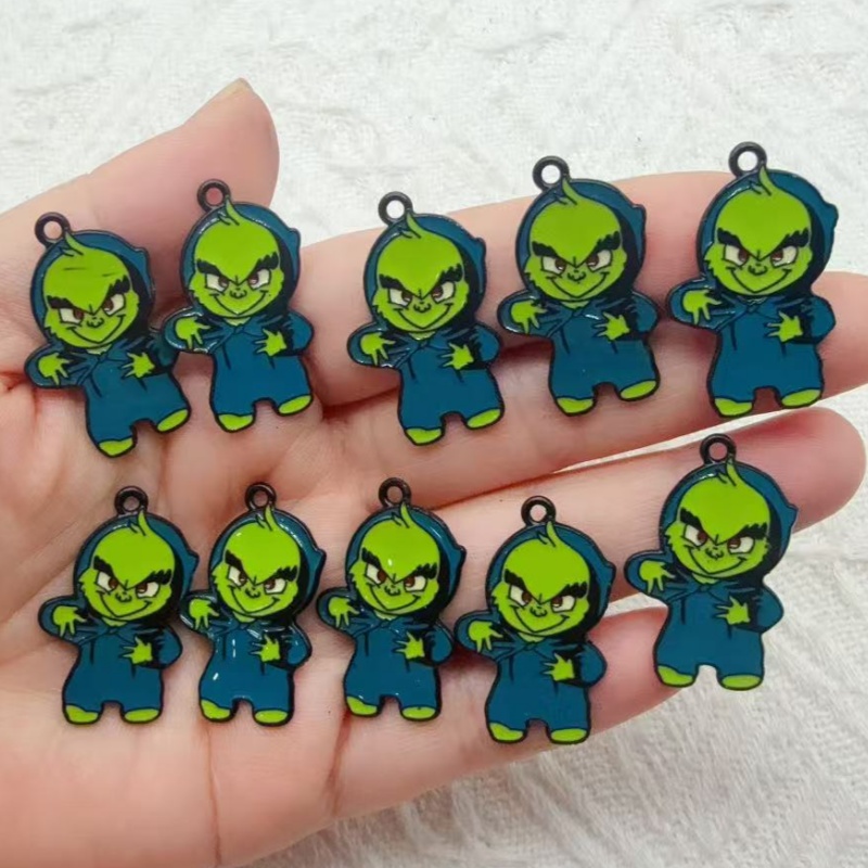 Jewelry Making Factory - 10 pendenti natalizi in lega con
