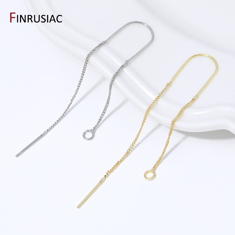 Jewelry Making Gold Wire - Orecchini pendenti a catena lunga con