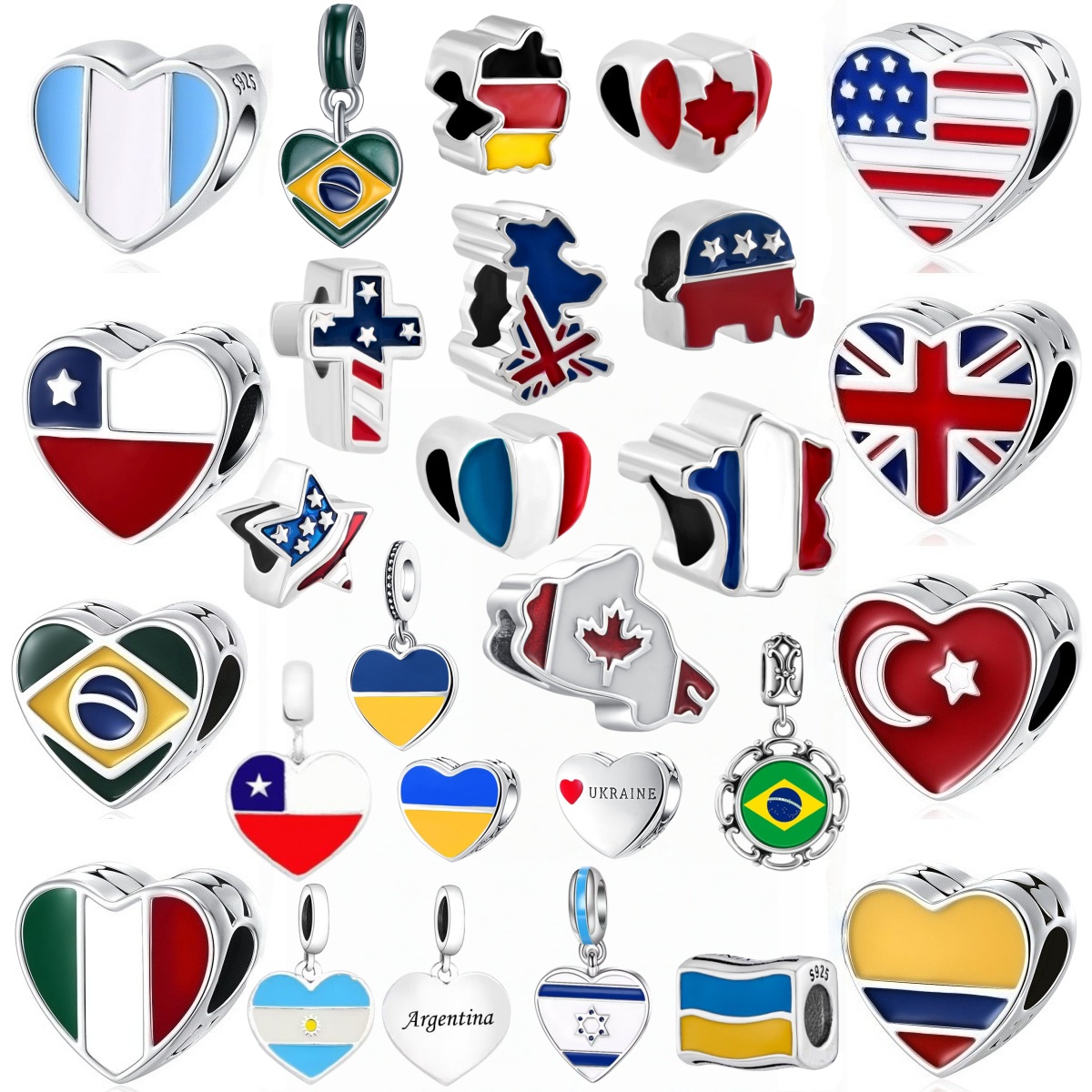 Jewelry Making Uk - Nuovi Ciondoli a Cuore con Bandiera