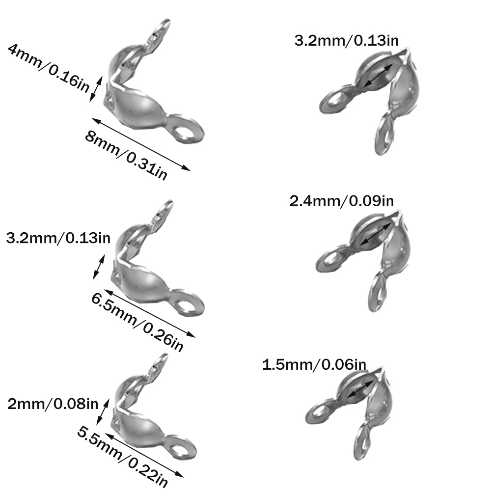 100 pezzi 304 punte di perline - Jewelry Making Knots recensione e prezzo