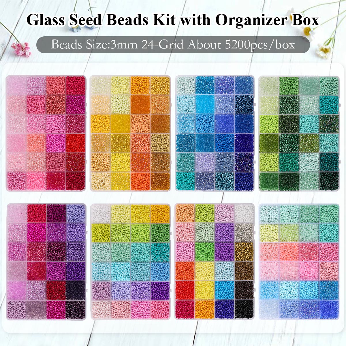 Kit 5200 Perline di Vetro Seed - Jewelry Making Organizer recensione e prezzo