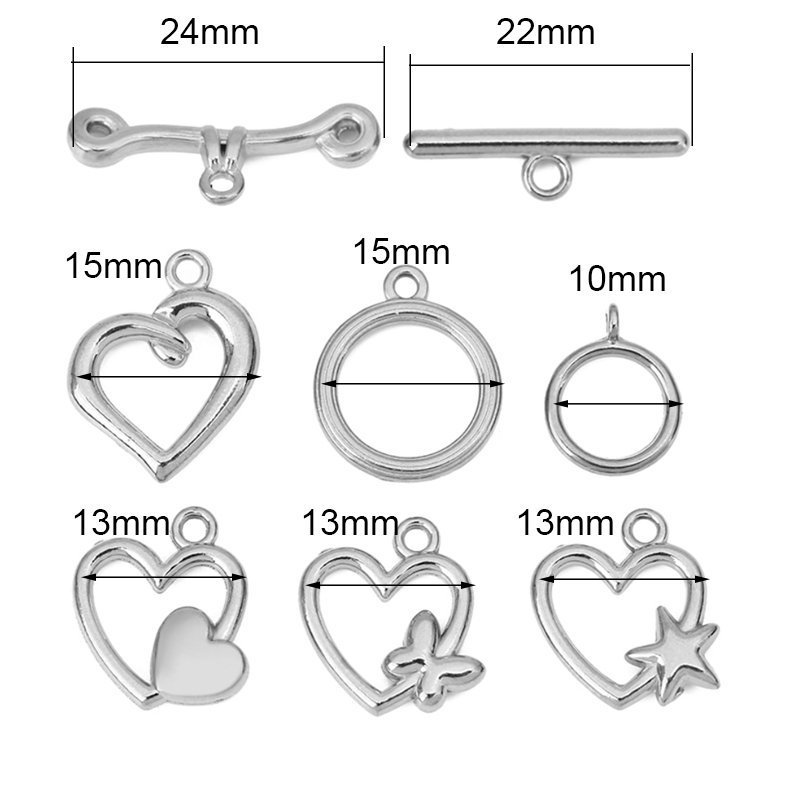 5 set di chiusure a T in accia - Jewelry Making Materials recensione e prezzo